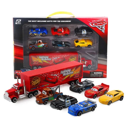 Pixar Car 3 Lightning McQueen Jackson Storm Mack Truck 7 PCS/Set