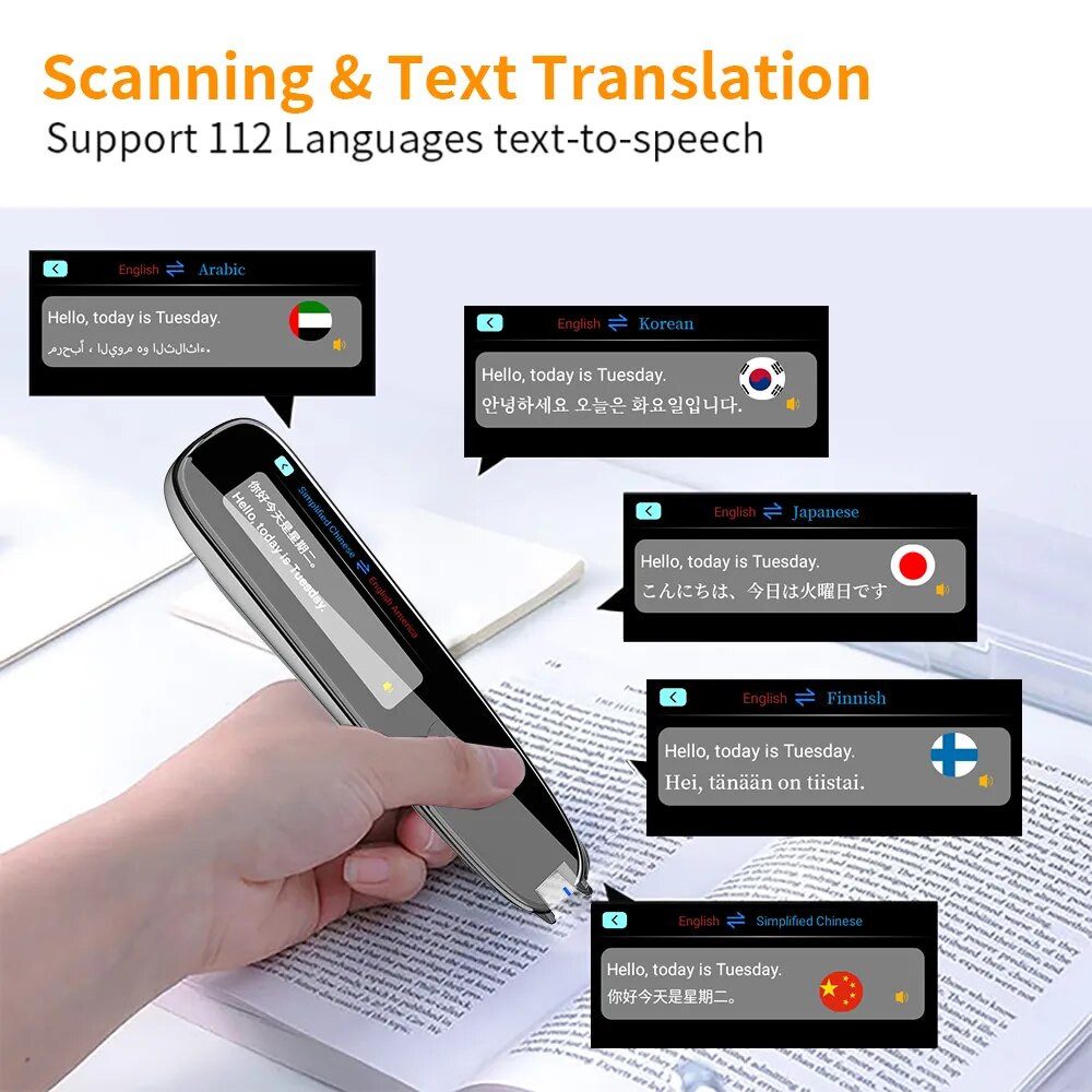 Scan Reader Pen X2/X3 Translator and Reading Pen - 112 languages Translation